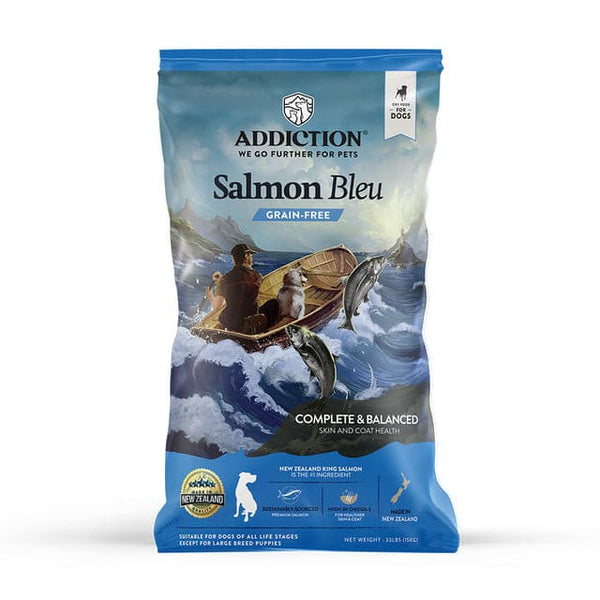 Addiction Grain-Free Salmon Bleu Dry Dog Food, Addiction seafood biscuits