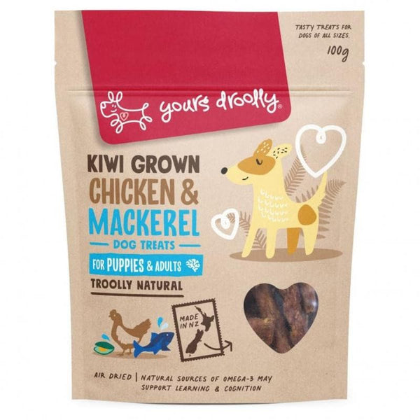 Yours Droolly Kiwi Grown Puppy Chicken Mackerel Dog Treats. Pet Essentials Napier, PEts Warehouse, Pet essentials direct