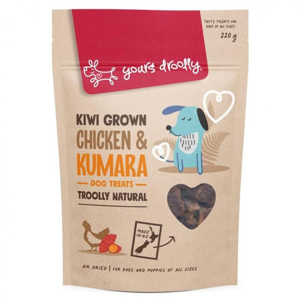 Yours Droolly Kiwi Grown Chicken & Kumara Dog Treats, YD dog treats, pet essentials napier