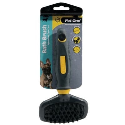 Pet One Grooming Bath Brush Small, Dog Grooming Tools, Pet Essentials Napier