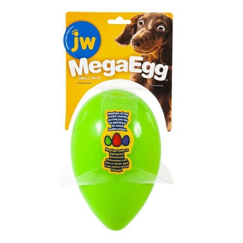 JW Mega Egg Dog Toy Small, Pet Essentials Napier, interactive dog toy, pet essentials warehouse, pets warehouse