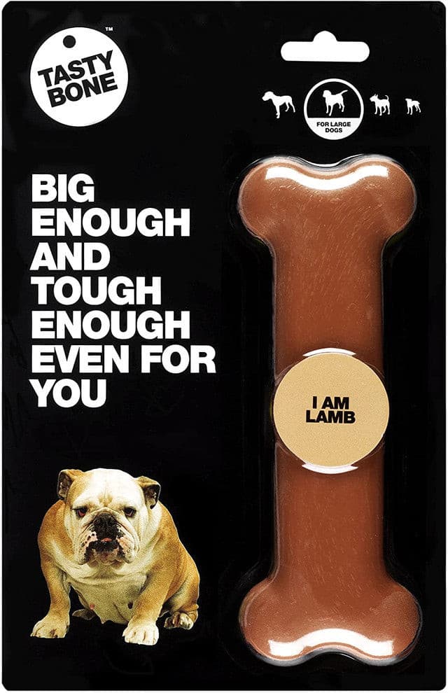 Tasty Bone Lamb Bone Chew Toy size Large, Nylon dog chew bone, pet essentials warehouse napier