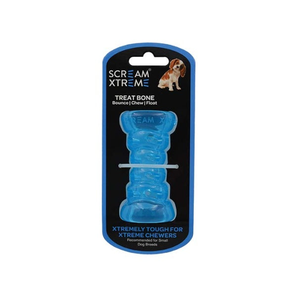 Scream Xtreme Treat Bone Blue Dog toy, Pet Essentials Warehouse, Pet City