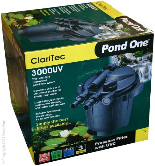 Pond One ClariTec 3000 Pressurised Filter With 9W UV-C,  Pet Essentials Hastings, Pet Shop Napier, Pet Essentials Napier, PetCollect