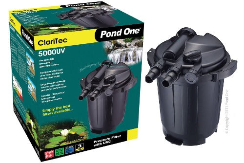 Pond One ClariTec 5000 Pressurised Filter With 9W UV-C, Pet Essentials Napier, Pet Essentials Hastings, Pets Warehouse, Pond filter
