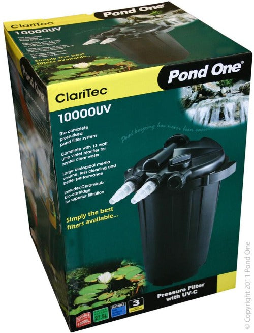 Pond One ClariTec 10000 Pressurised Filter With 13W UV-C, Pet Essentials Napier, Pets Warehouse