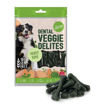 It's Treat Time Veggie Delites Nubby Bone 100g, Pet Essentials Napier, The Pet Central, Vegetable based dog treat