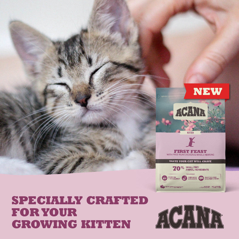 Acana First Feast Dry Kitten Food poster, pet essentials warehouse