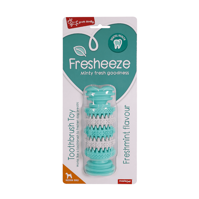 Yours Droolly Fresheeze Tooth Brush Dog Toy, Pet Essentials Warehouse