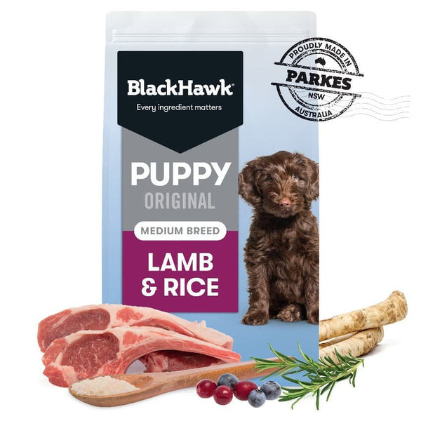 Black Hawk Medium Breed Puppy Lamb & Rice, Pet Essentials Warehouse