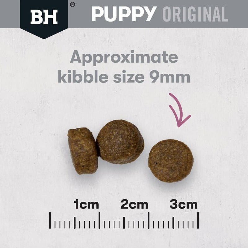 Black Hawk Medium Breed Puppy Lamb & Rice size of the kebble, pet essentials warehouse