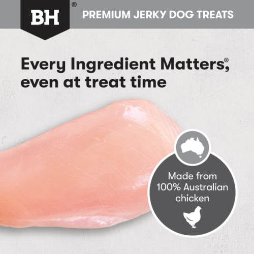 Black Hawk Treats Dog Chicken Jerky Straps 100g, premium jerky dog treats every ingredient matters, even at treat time made from 100% australian chicken, Pet Essentials Napier, Pets Warehouse,