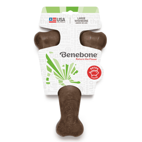 Benebone Wishbone Bacon Dog Toy, Pet Essentials Napier, Animates Benebone bacon flavour