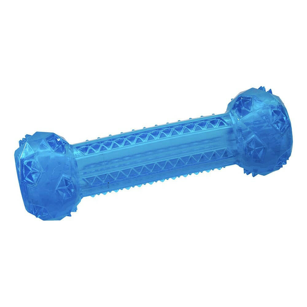 Ruff Play Blue Dumbbell Squeak Dog Toy, pet essentials napier, pet essentials new plymouth