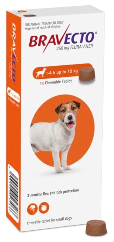 Bravecto Chewable Tablet Flea & Tick Treatment For Small Dogs 4.5 to 10kg, Pet Essentials Napier, Pets Warehouse