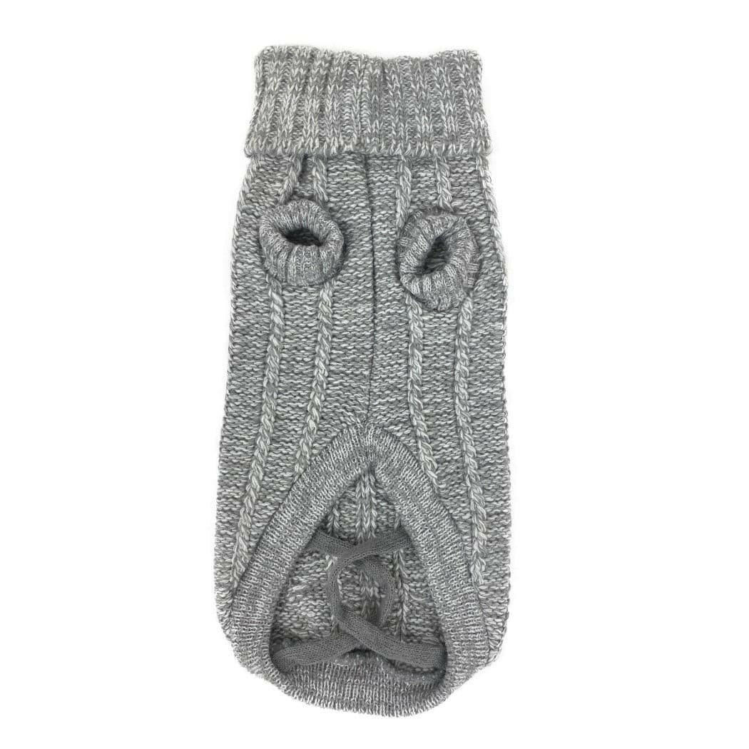 Huskimo Jumper Chambray Grey, Dog Jumper, Winter stretchy jumper for dogs, Pet Essentials, Warm dog coat, dog coat with secure leg strap safety, dog jumper under side