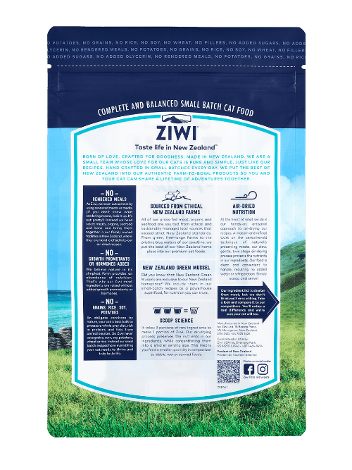 ZiwiPeak Cat Air Dried Mackerel & Lamb, Pet Essentials Napier, Pets Warehouse, Pet Essentials Porirua, Ziwi packaging