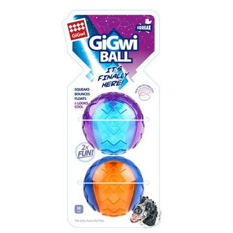 GiGwi Original Ball Multi Pack Medium 2pack, pet essentials warehouse