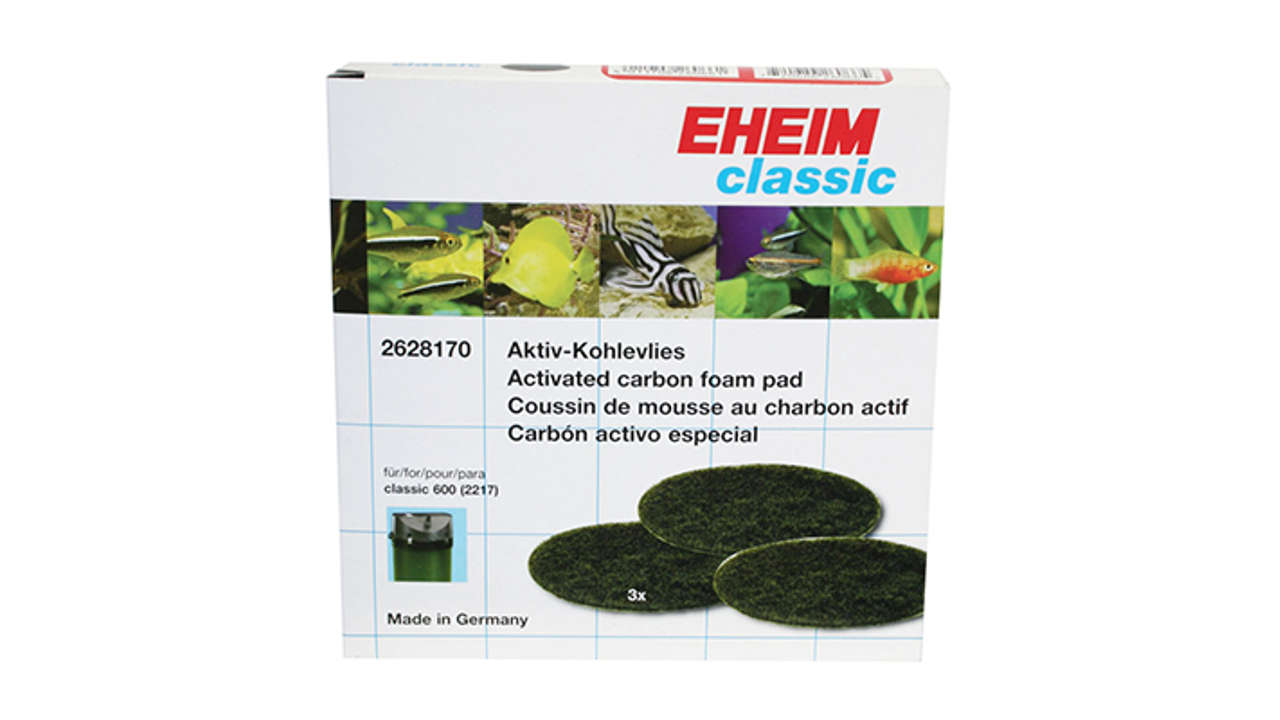 Eheim Classic 600 2217 Filter Carbon Pad 3pk CB64775
