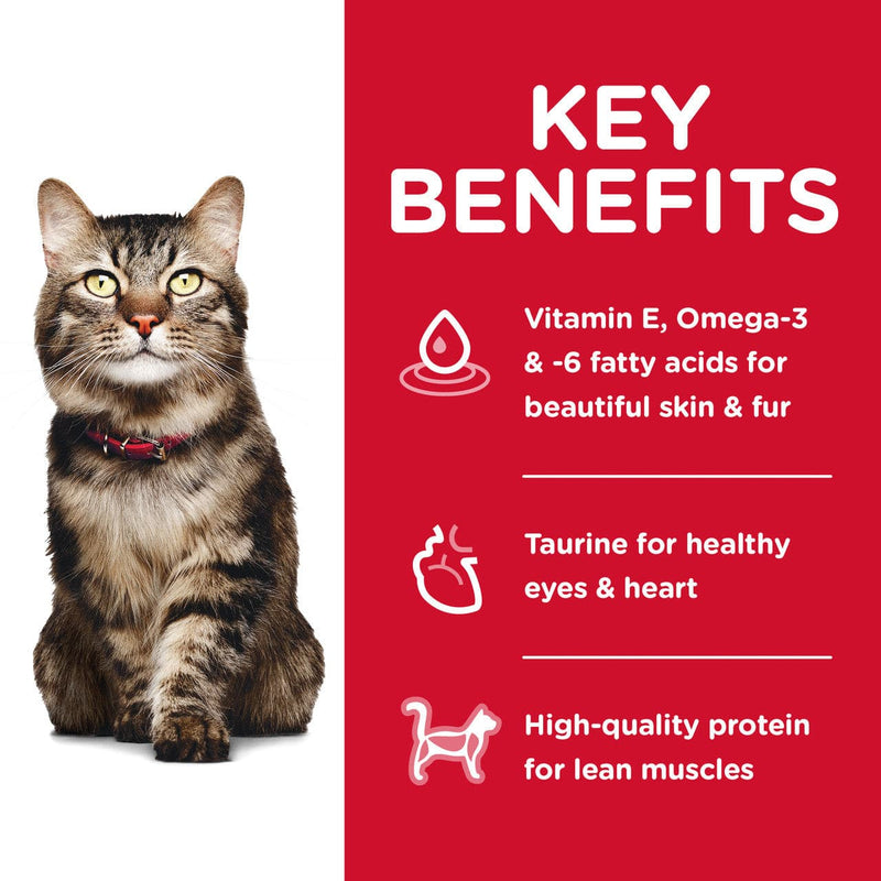 Hill's Science Diet Adult 7+ Hairball Control Senior Dry Cat Food key benefits, pet essentials warehouse