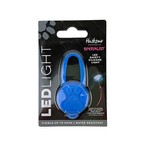 Huskimo LED Dog Night Light Blue, dog lead led light attachment, bells beach led light huskimo