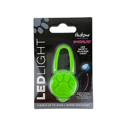 Huskimo LED Dog Night Light Green, dog lead led light attachment, daintree led light huskimo