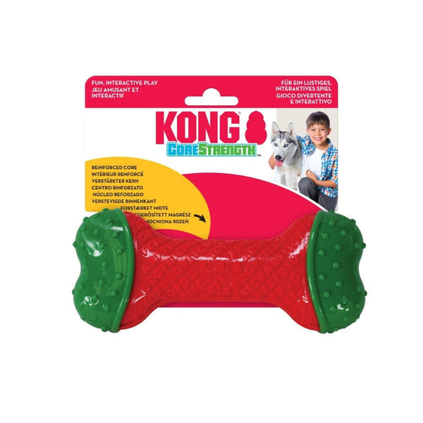 Kong Christmas Holiday Core Strength Bone, Pet Essentials warehouse, Pet Essentials Napier, Kong Christmas bone toy, Kong fetch toy