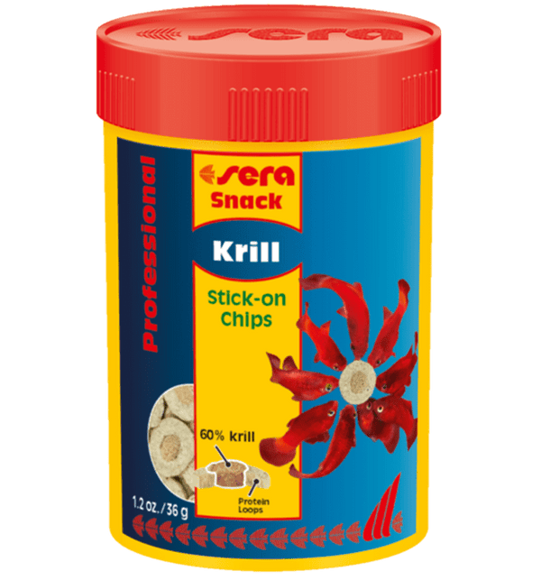 Sera Professional Snack Krill Stick On Chips 36g, Sera Stick On Fish Food, Pet Essentials Warehouse Napier