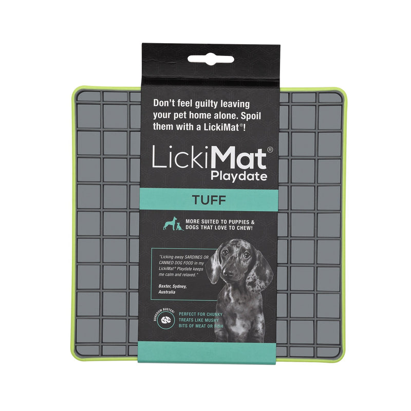 LickiMat Tuff Playdate lime green, pet essentials warehosue
