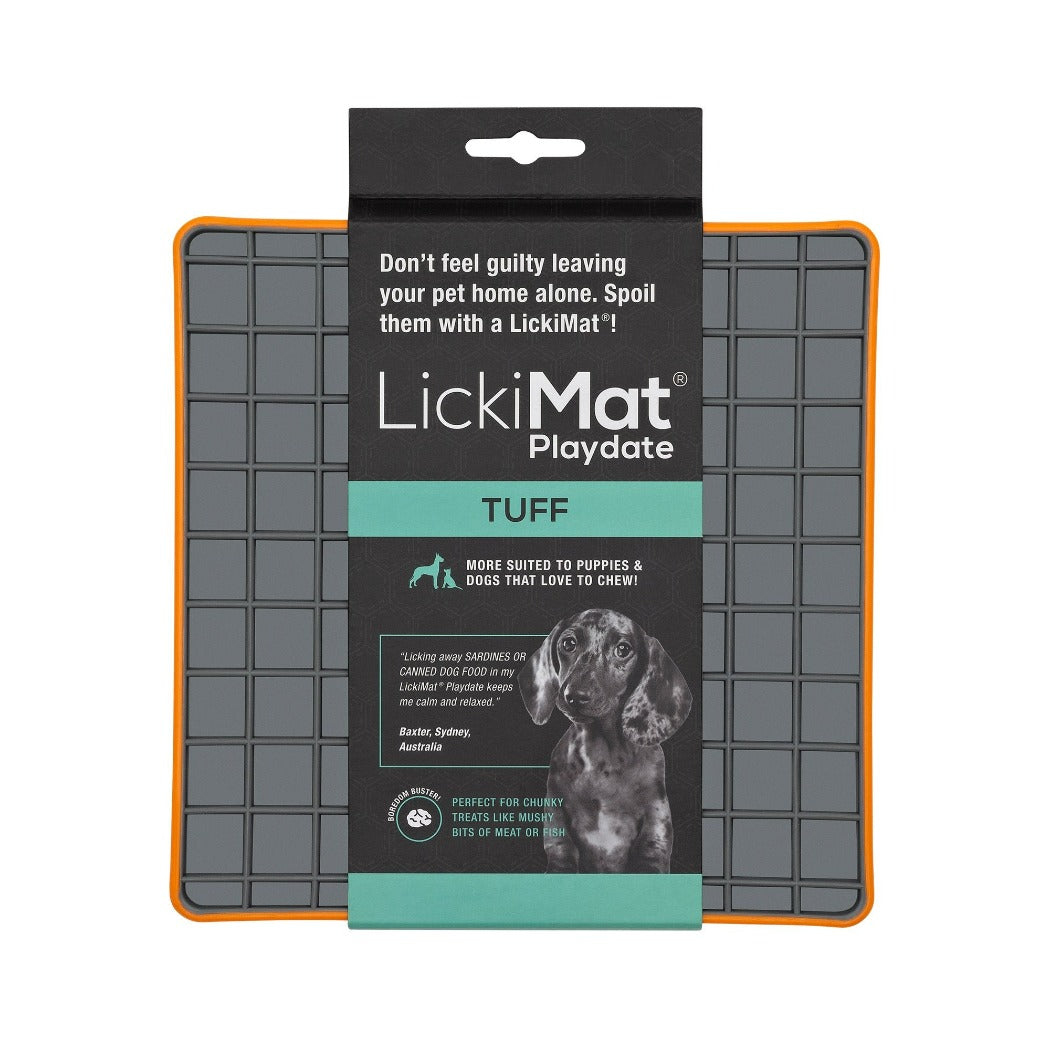 LickiMat Tuff Playdate orange, pet essentials warehouse, pet city
