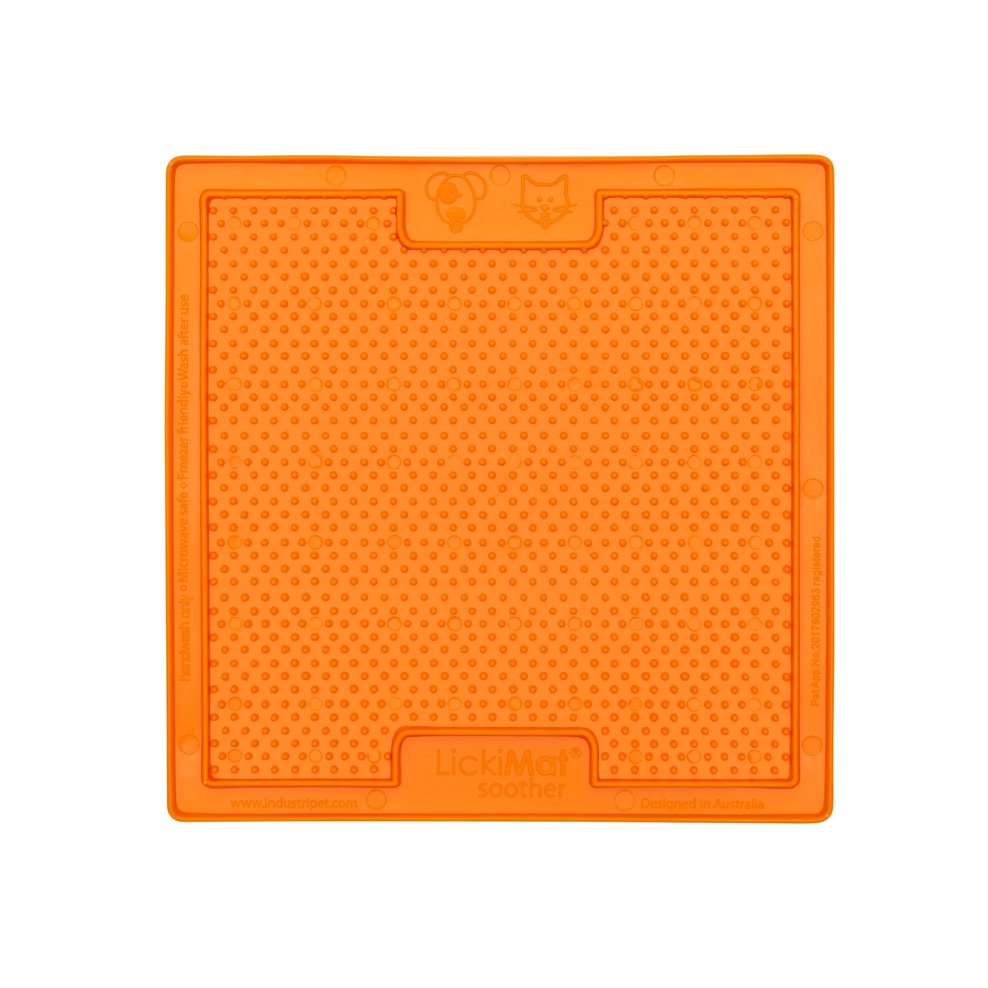 LickiMat Classic Soother orange with no packaging, pet essentials warehouse, pet city