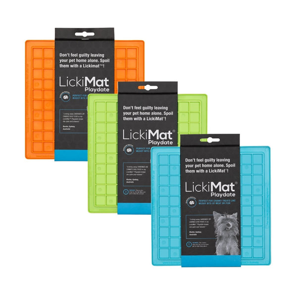 LickiMat Classic Playdate slowfeeding mat, pet essentials warehouse