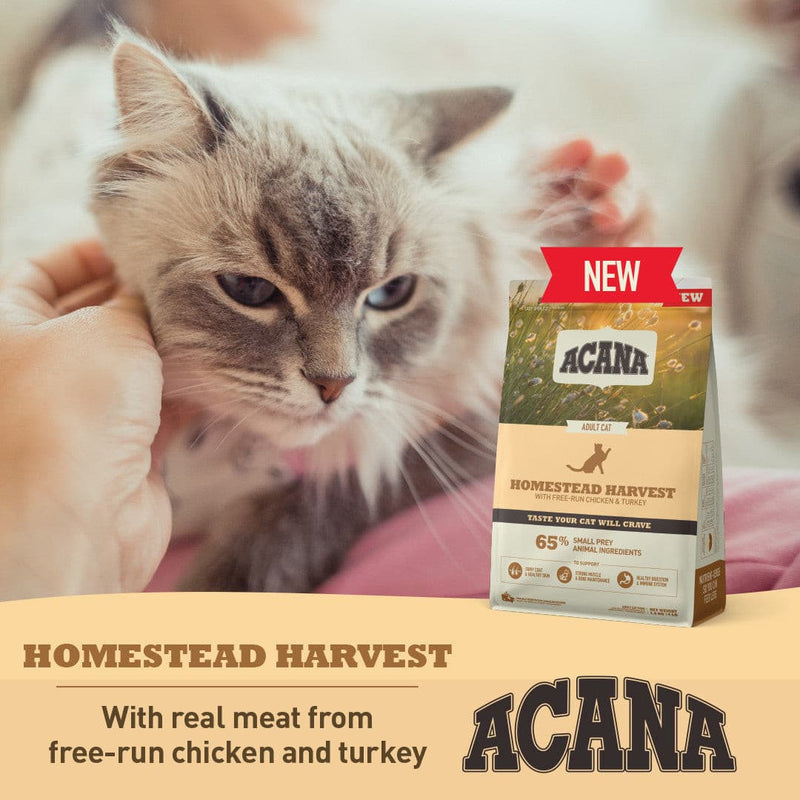 Acana Homestead Harvest Dry Cat Food poster, pet essentials warehouse
