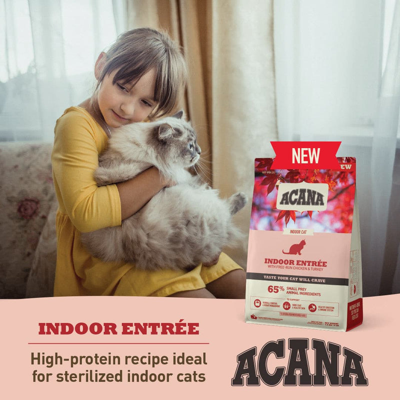 Acana Indoor Entree Dry Cat Food poster, Pet Essentials Warehouse