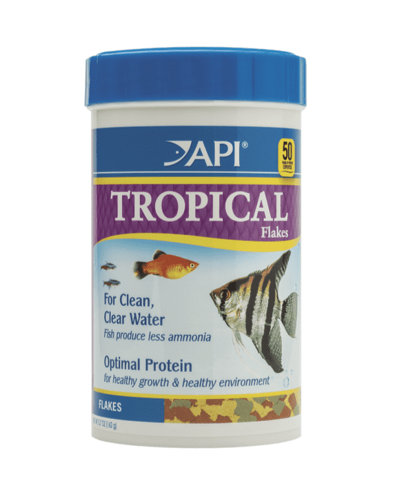 API Tropical Flakes 162g, pet essentials napier, hollywood fish, tropical fish flakes for neon fish,