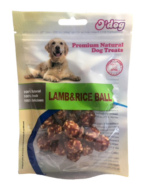 O Dog Lamb & Rice Ball 100g, Pet Essentials Napier, Pets Warehouse, Odog lamb rice balls for puppy training, brown rice balls for dogs