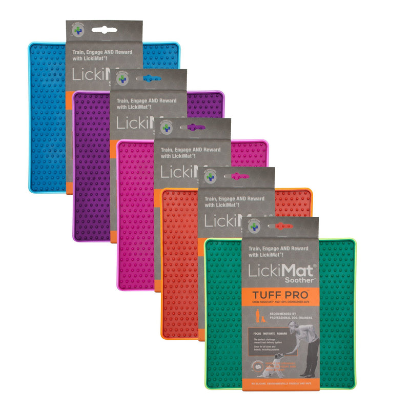 LickiMat Pro Soother all colours in packaging, pet essentials warehouse, pet city