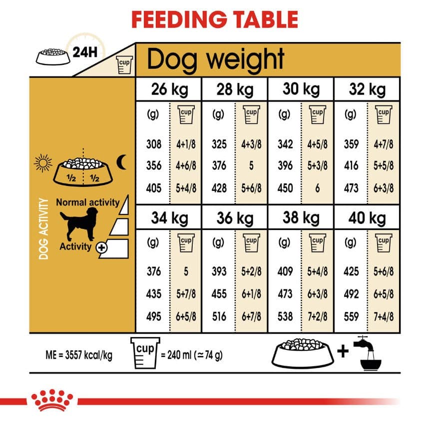 Royal Canin Labrador Retriever Adult Feeding Guide