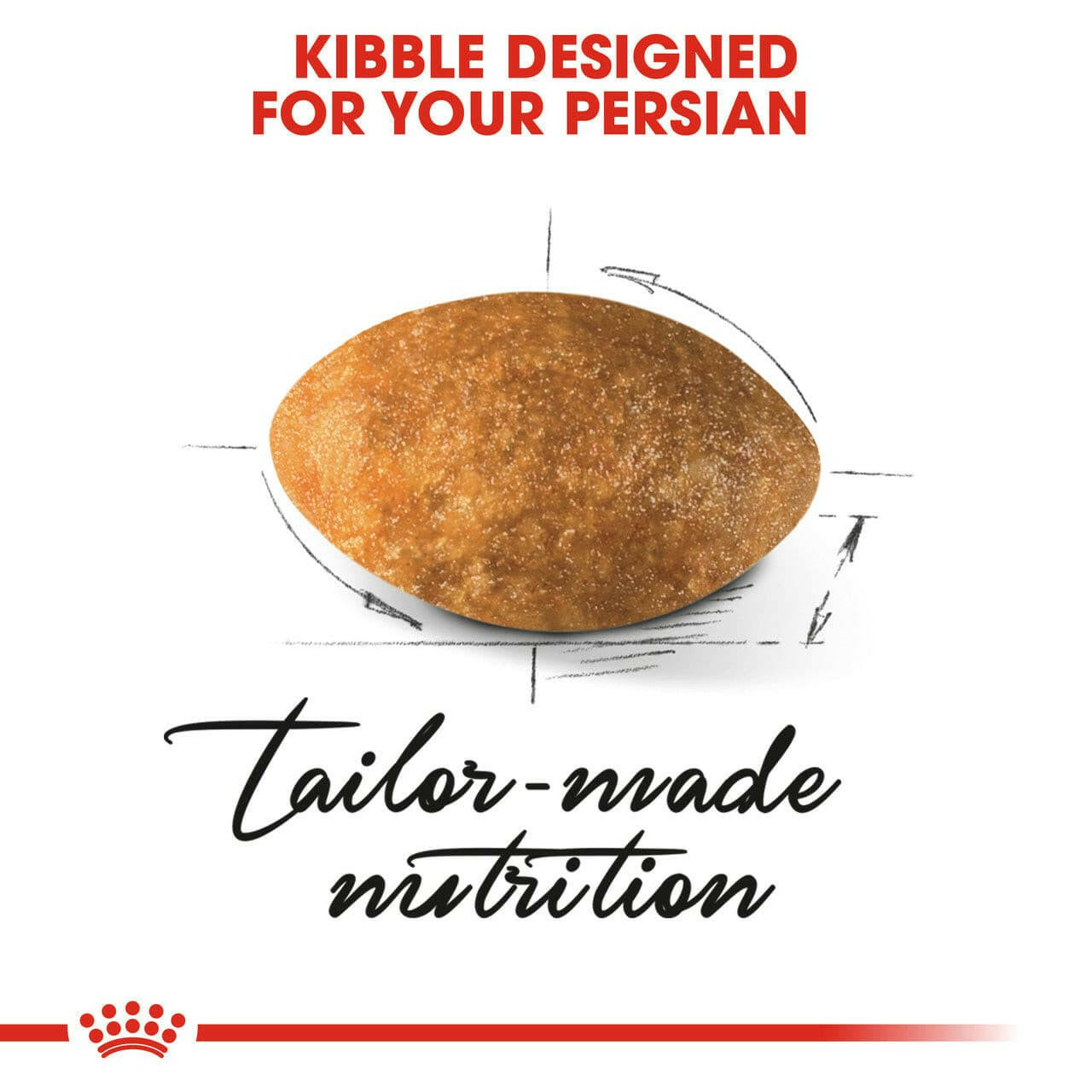 Royal Canin Persian Adult Dry Cat Food size of the biscuit, pet essentials warehouse napier