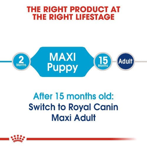 Royal Canin Maxi Puppy Dry Food 4kg, Pet Essentials Napier, royal canin large breed puppy biscuits life stages
