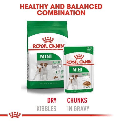 Royal Canin Mini Adult Dog Wet Food 85g pouch, Royal canin for small dog breeds, pet essentials napier, pet essentials hastings, Royal Canin dry biscuits