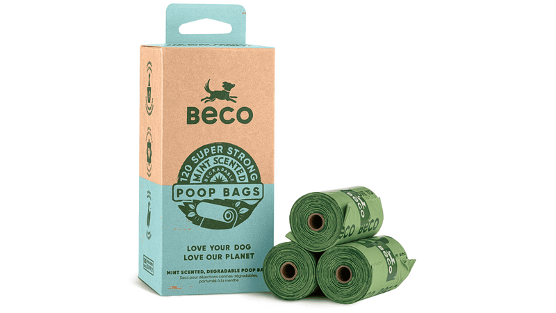Beco Poop Bags Mint Scented 120pk, beco degradable poop bags, pet essentials warehouse napier, Kiwipetz Tauranga