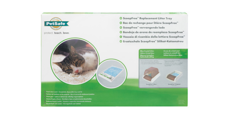 Petsafe ScoopFree Disposable Crystal Litter Replacement Tray in a box, pet essentials warehouse