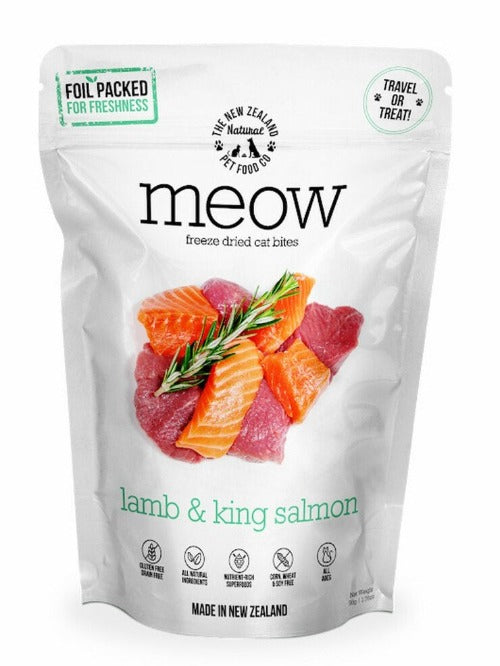 Meow Lamb & Salmon Cat Treats 50g, Pet Essentials, Pets Essentials Warehouse, Pets Warehouse, Lamb and salmon dog treats