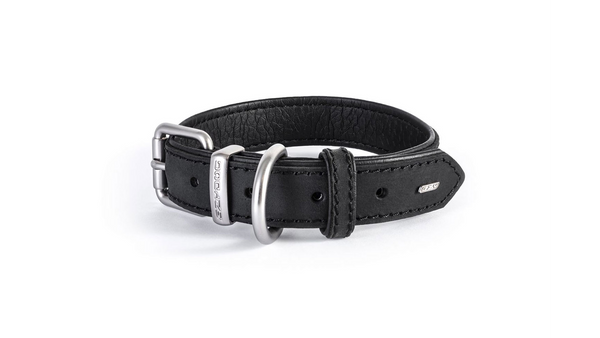 EzyDog Oxford Leather Dog Collar Black, Pet Essentials Warehouse