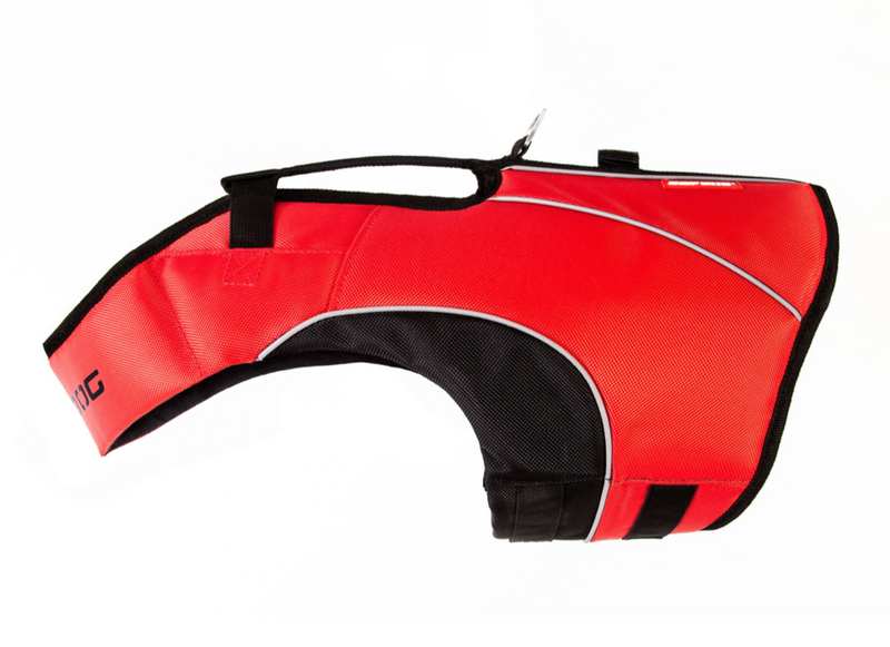 Ezydog Lifejacket DFD X2 Boost Red side view, pet essentials warehouse napier