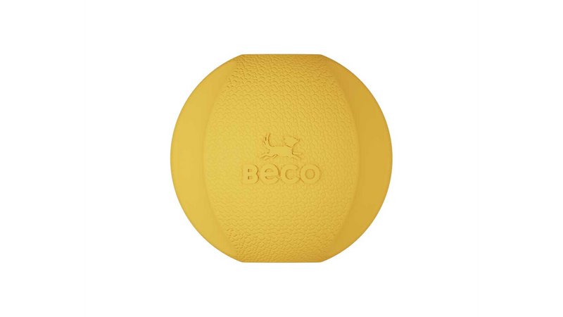 Beco Fetch Ball yellow, recycled dog toys, pet essentials warehouse