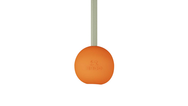 Beco Slinger Ball  Orange Dog Toy, beco recycled dog toy, pet essentials warehouse