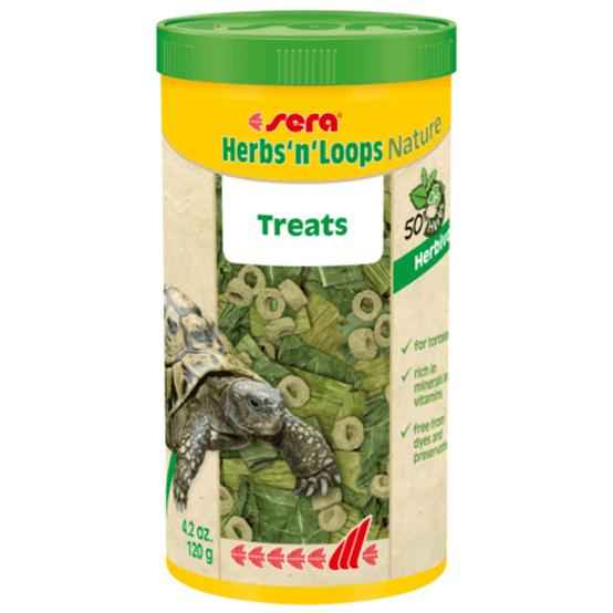Sera Herbs and Loops 120g, Pet Essentials Warehouse, Pet Essentials Napier, Sera Turtle Food, Sera tortoise food