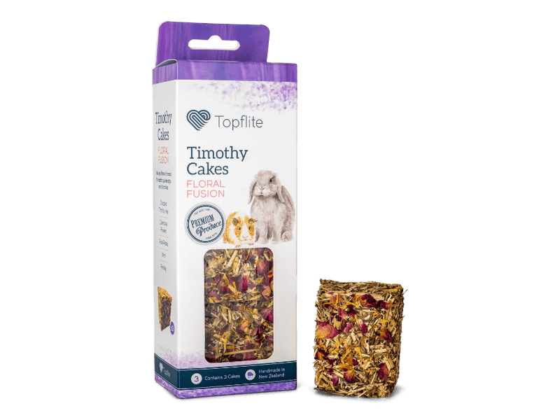 Topflite Timothy Cakes Floral Fusion, Small Animal Treats, Pet Essentials Warehouse